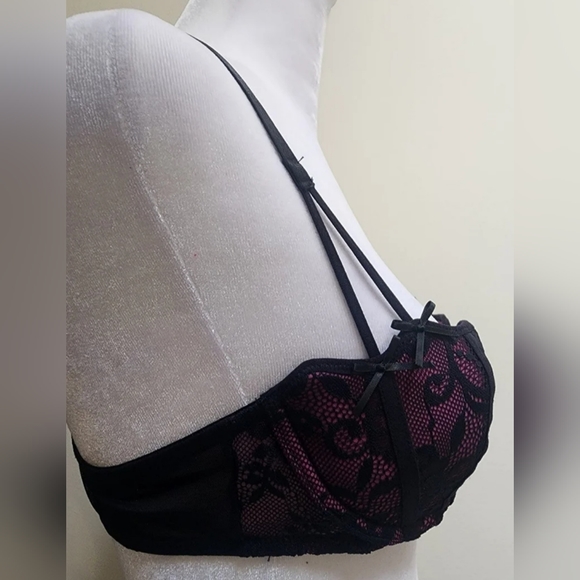NEW Purple and Black lace push-up bra Size 34B ♡Beautiful♡ - Picture 7 of 11